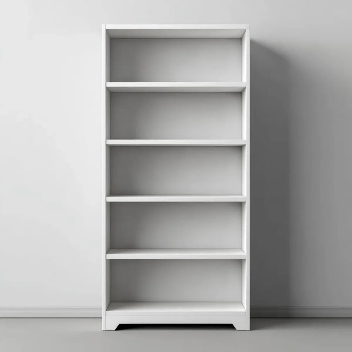 Regał, Książka Półka stojąca Biała 60 x 30 x 180 cm MDF Prostokątna z 5 półkami