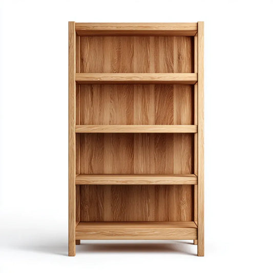 Regał stojący Przyroda 80 x 30 x 180 cm z litego drewna dębowego prostokątnego