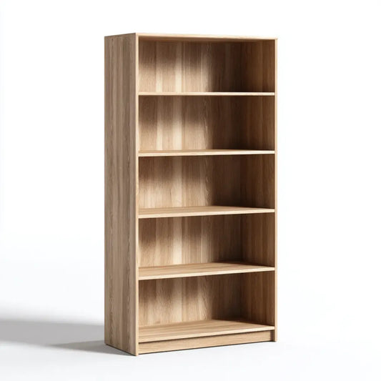 Regał, Książka Półki stojące Dach jasny 60 x 30 x 180 cm płyta wiórowa prostokątny