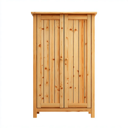 Szafa 2-drzwi naturalna 100 x 60 x 190 cm Pine lite drewno prostokątne