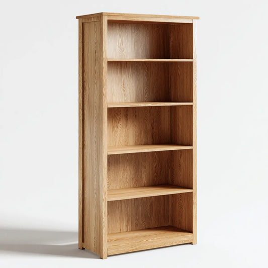 Regał stojący Dąb naturalny naturalna 80 x 30 x 180 cm lite drewno prostokątne