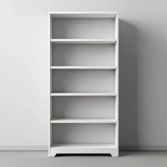 Regał, Książka Półka stojąca Biała 60 x 30 x 180 cm MDF Prostokątna z 5 półkami