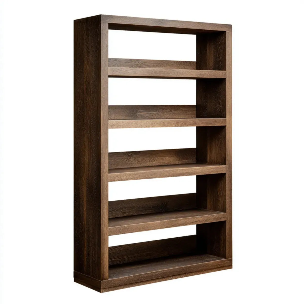 Regał stojący ciemnobrązowa z płyty MDF 180 x 80 x 30 cm z 5 otwartymi przegródkami