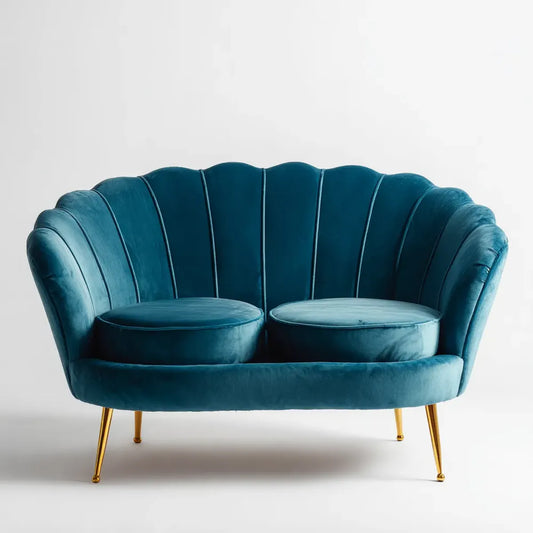 sofa 2-osobowa Benzyna 140 x 78 x 82 cm aksamitna poliestrowa powłoka