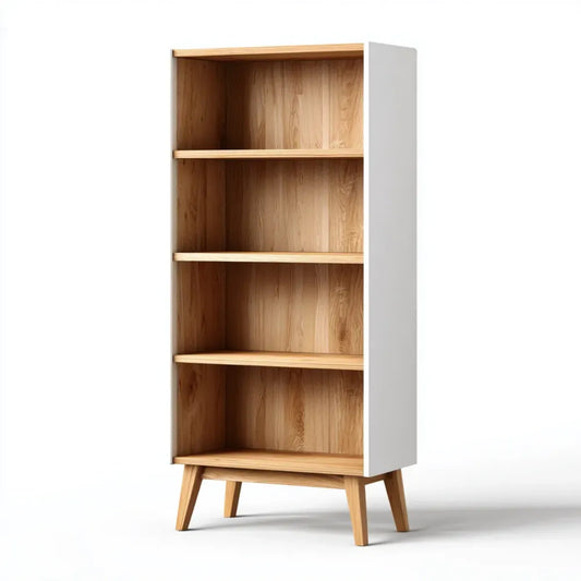 Regał stojący Biały Dąb 80 x 35 x 180 cm MDF prostokątny