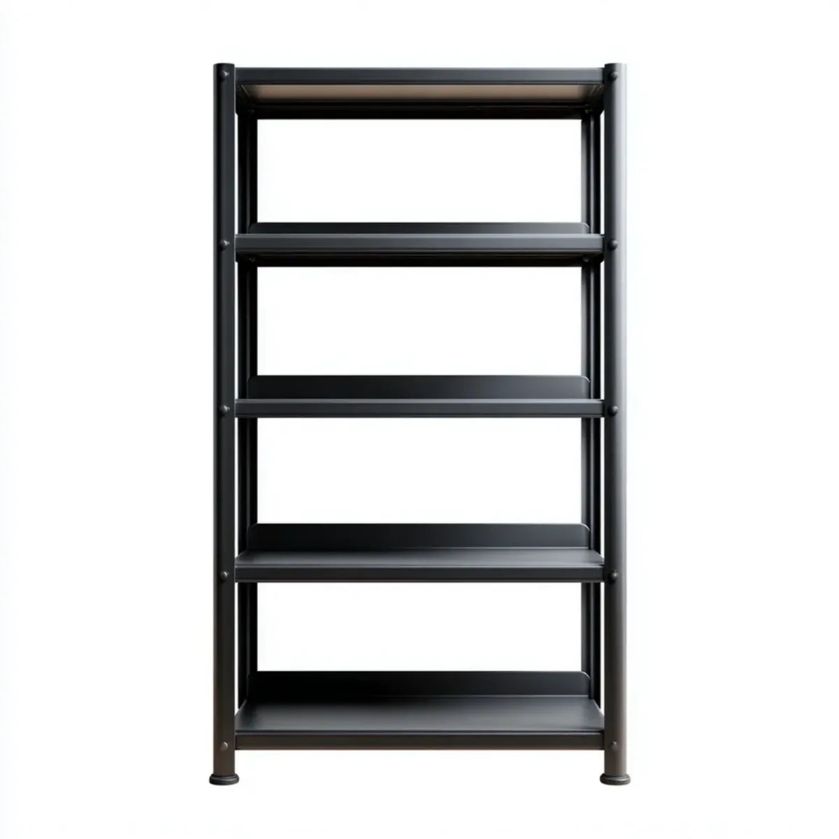 Regał, Półka magazynowa 5 poziomów czarny 60 x 30 x 150 cm prostokątna stal