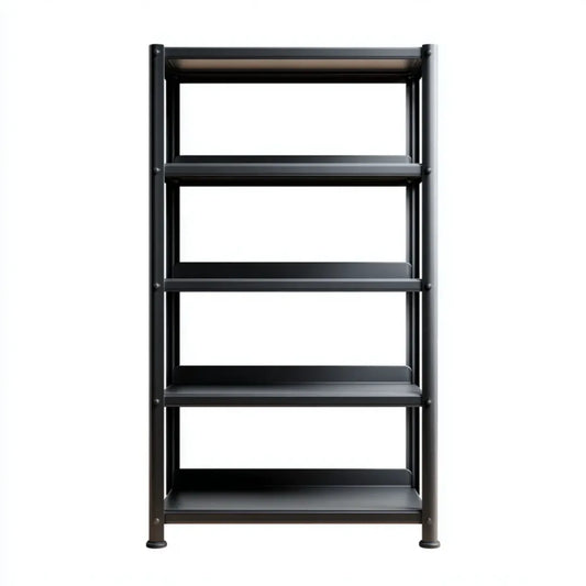 Regał, Półka magazynowa 5 poziomów czarny 60 x 30 x 150 cm prostokątna stal