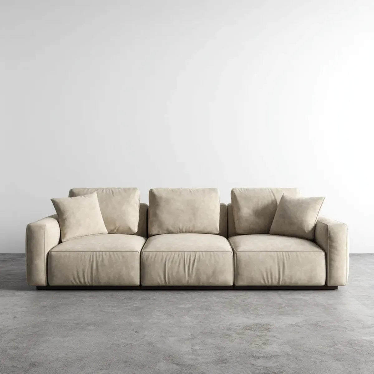 Sofa, 3 fotela prosta sofa w poliestrowym mikrofibrze 240 x 100 x 78 cm prostokątna