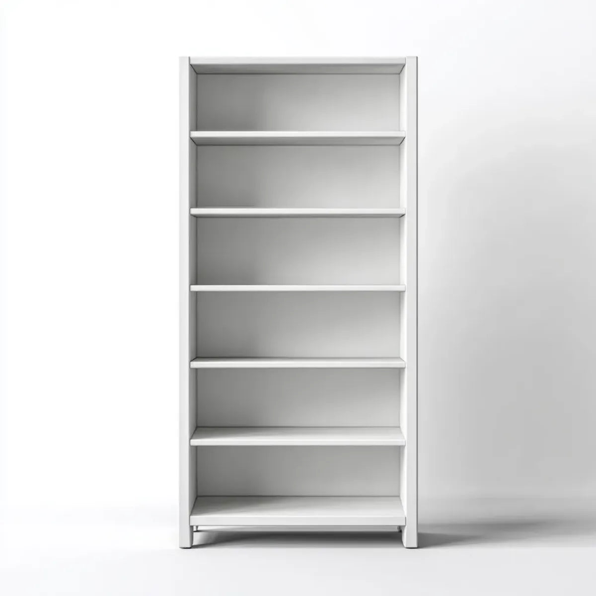 Regał, Książka Półka stojąca Biała 80 x 30 x 200 cm MDF Prostokątna z 7 przegródkami